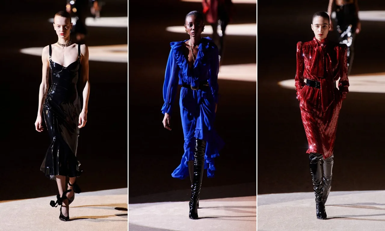 bst saint laurent thu đông 2020 bộ đầm
