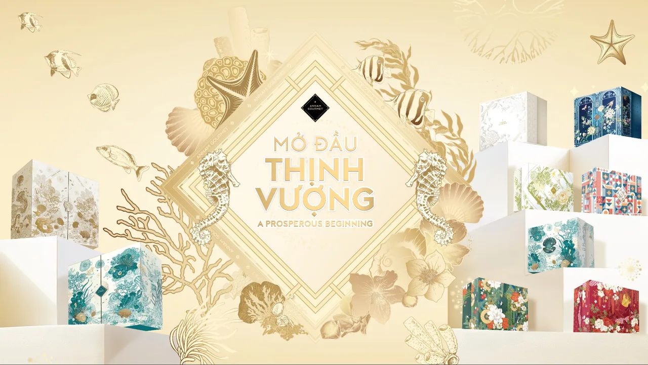 "Mở Đầu Thịnh Vượng" là chủ đề và bộ sưu tập quà Tết (Hộp Quà Tết 2026) tại Annam Gourmet.
