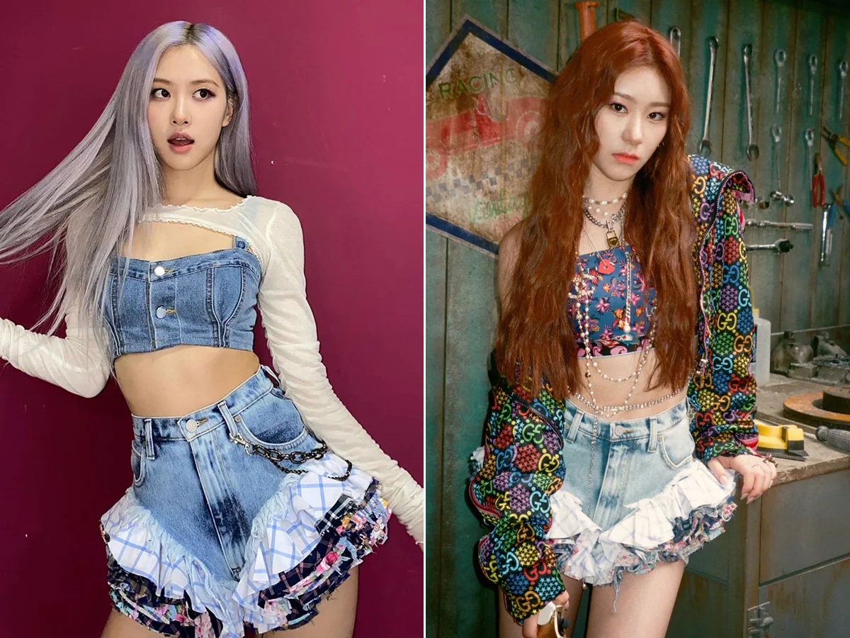 Sao Hàn mặc quần short jeans nhún bèo trong mv