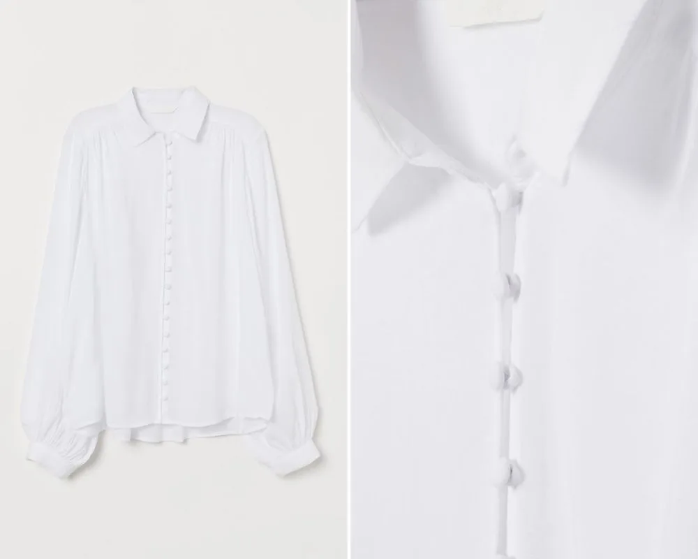 sơmi trắng blouse