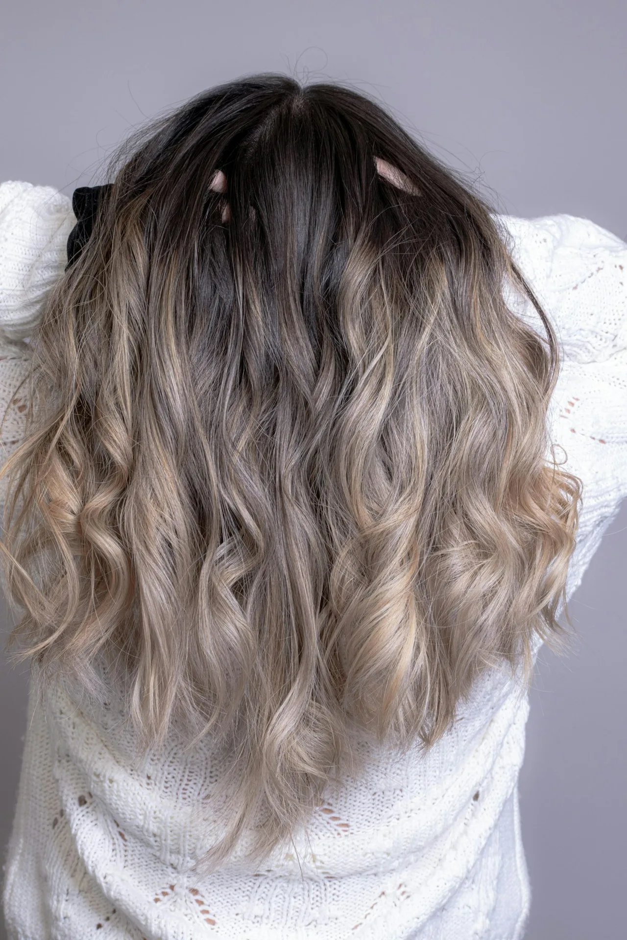 tóc nhuộm bạc balayage