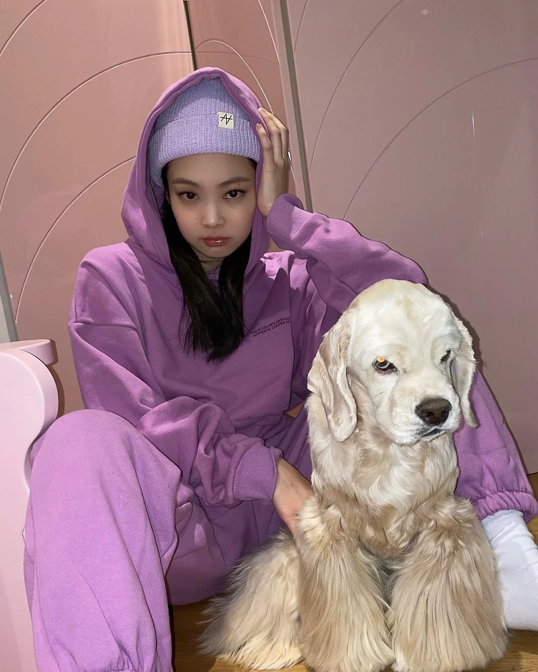Set đồ bộ tím Jennie