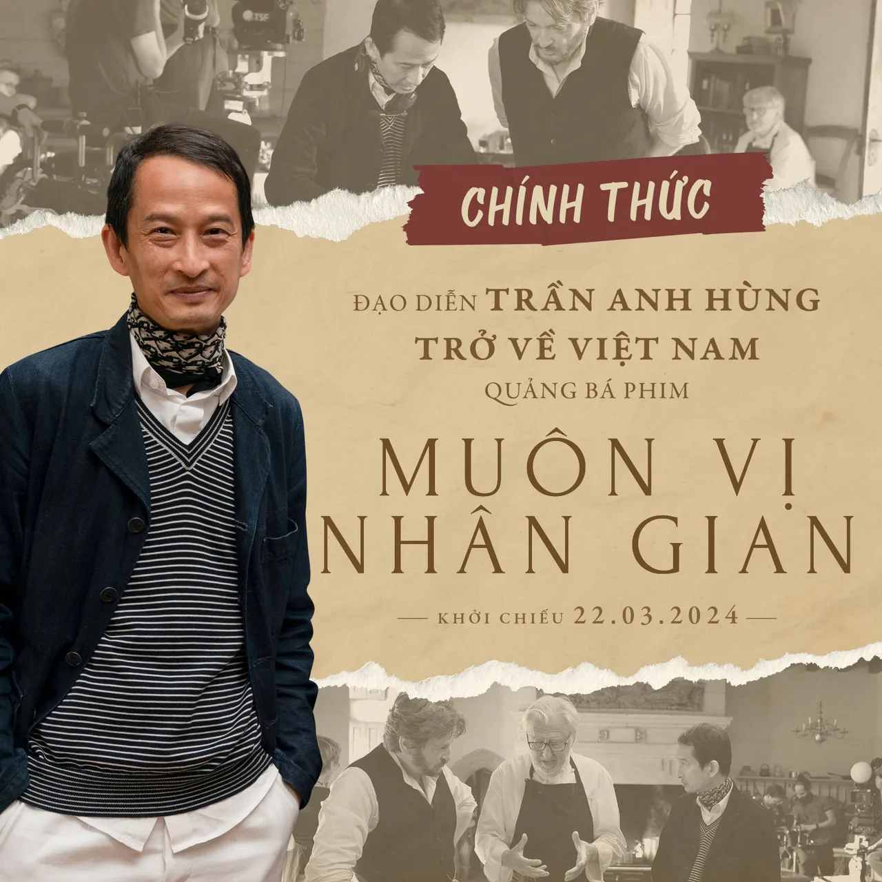 trần anh hùng về việt nam quảng bá muôn vị nhân gian