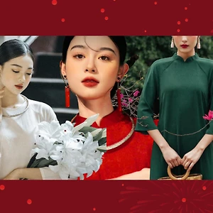 Làm điệu ngày Tết với 4 dáng bông tai kết hợp với tà áo dài nhân dịp sale 2/2