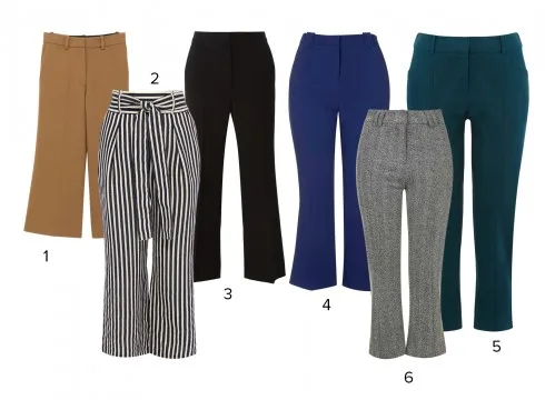 1.Theory 2.Karen Millen 3.Stella McCartney 4.Topshop 5.Oasis 6.Topshop