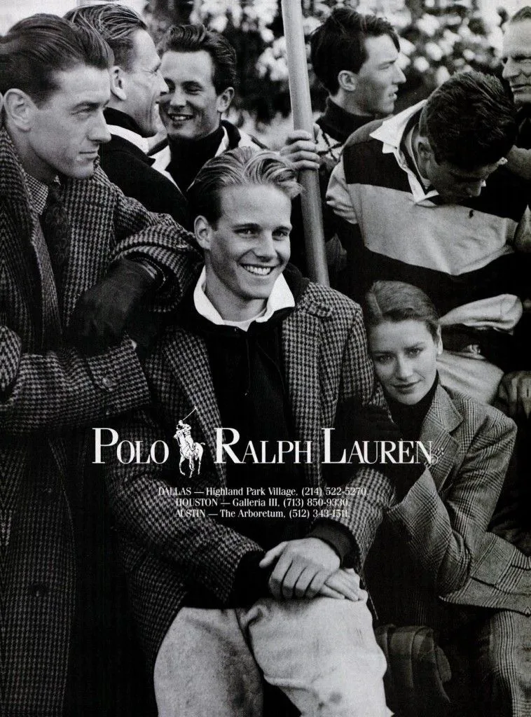 Mẫu quảng cáo những thiết kế đậm chất Preppy của Ralph Lauren.