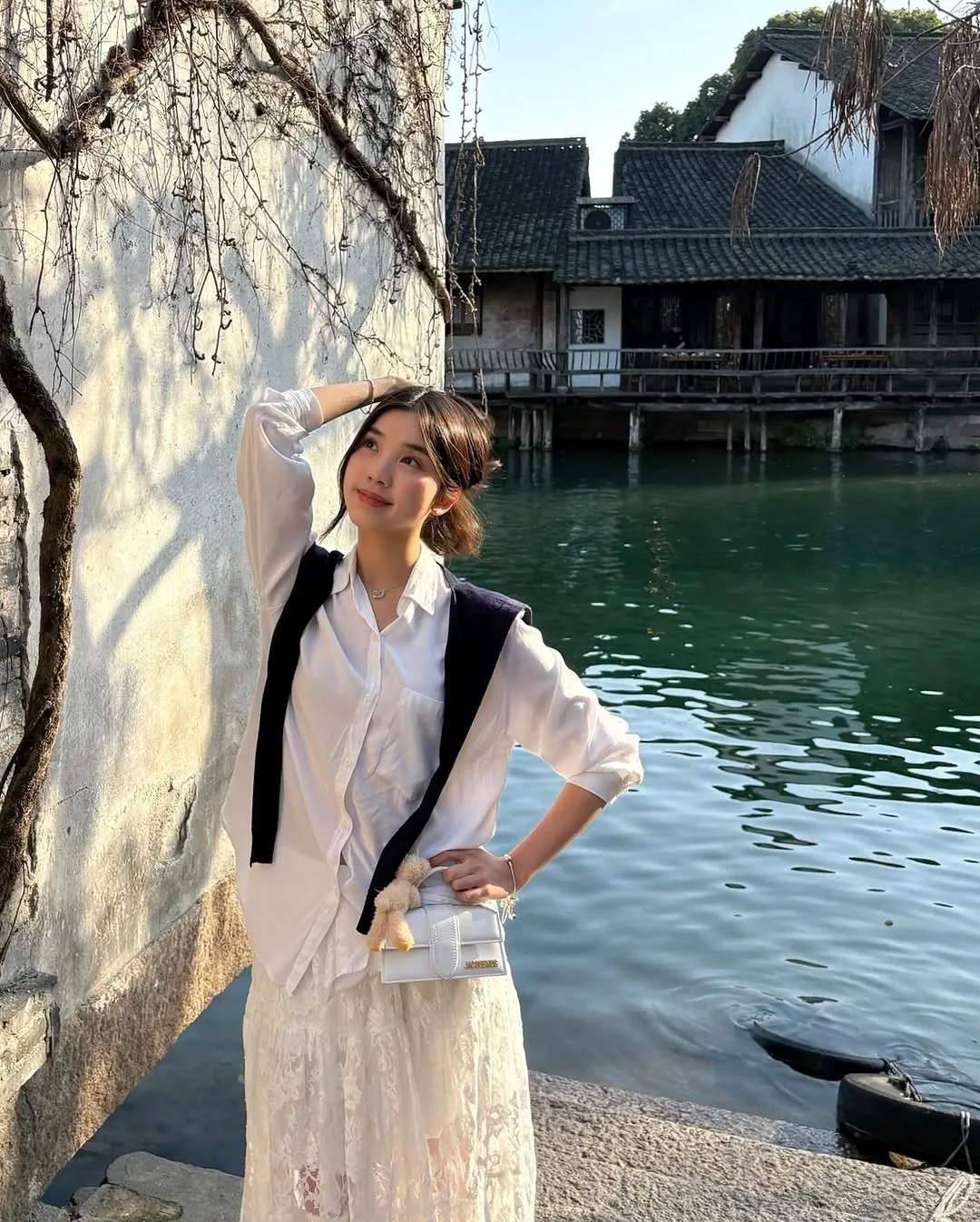 áo sơ mi trắng style nữ sinh