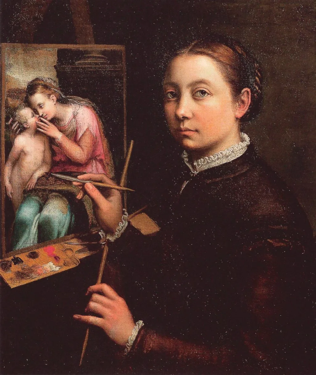 nữ họa sĩ 2 Chân dung tự họa của nữ họa sĩ người Ý Sofonisba Anguissola (1530 – 1625).