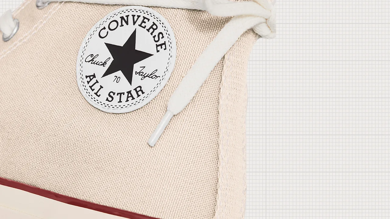 chuck 70 parchment logo thân giày cổ cao