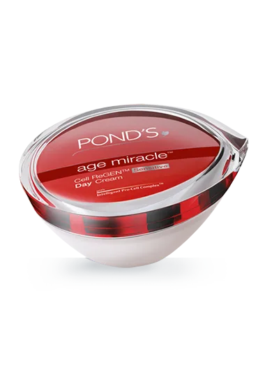 Sản phẩm gợi ý: Kem ngăn ngừa lão hóa POND’S Age Miracle SPF 15 PA++, với công thức chứa phức hợp Intelligent Pro-Cell Complex™ hoạt động từ sâu bên trong, thúc đẩy quá trình ngăn ngừa các dấu hiệu lão hóa da.
