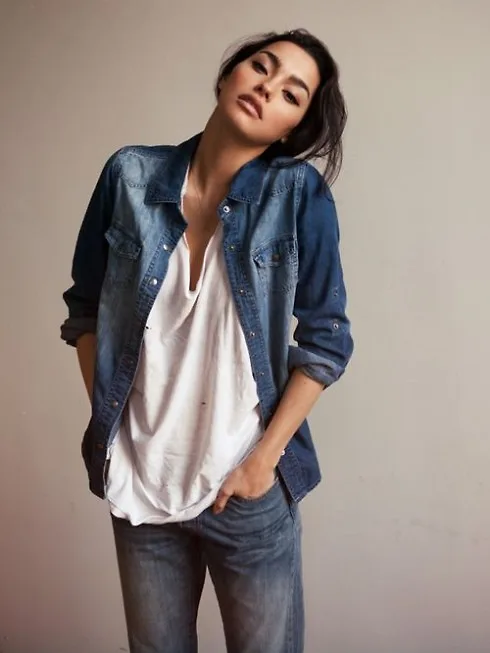 Sơ mi denim nam bạn nên mượn từ người yêu