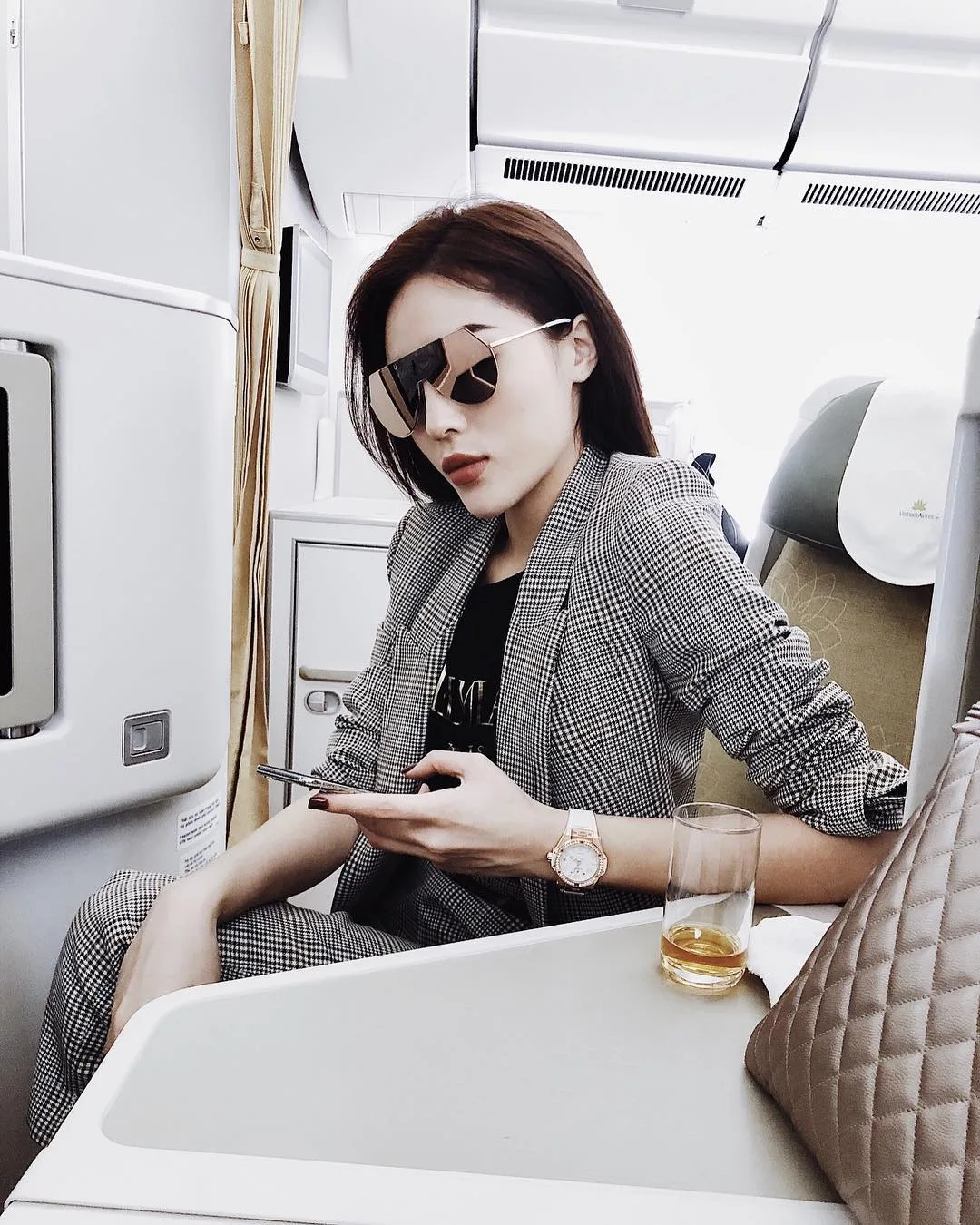 Áo khoác blazer kẻ caro 6 Áo khoác blazer kẻ caro 6