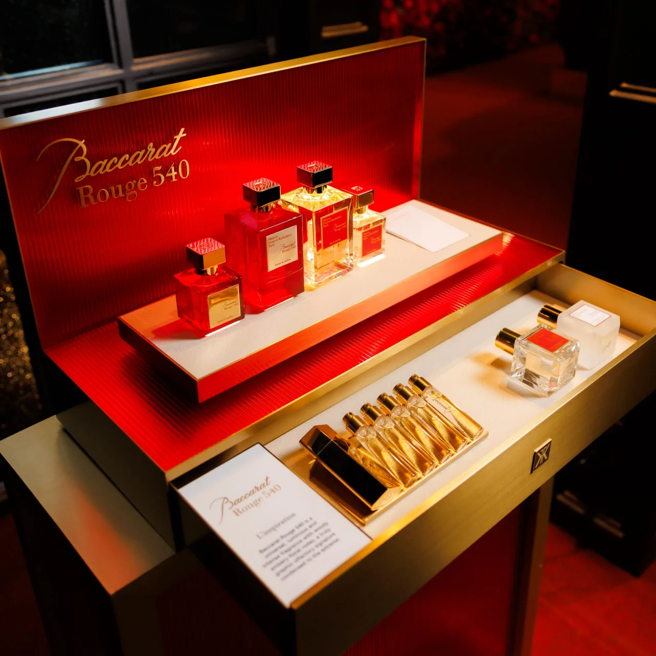 Bộ sưu tập Baccarat Rouge 540 được trưng bày tại sự kiện