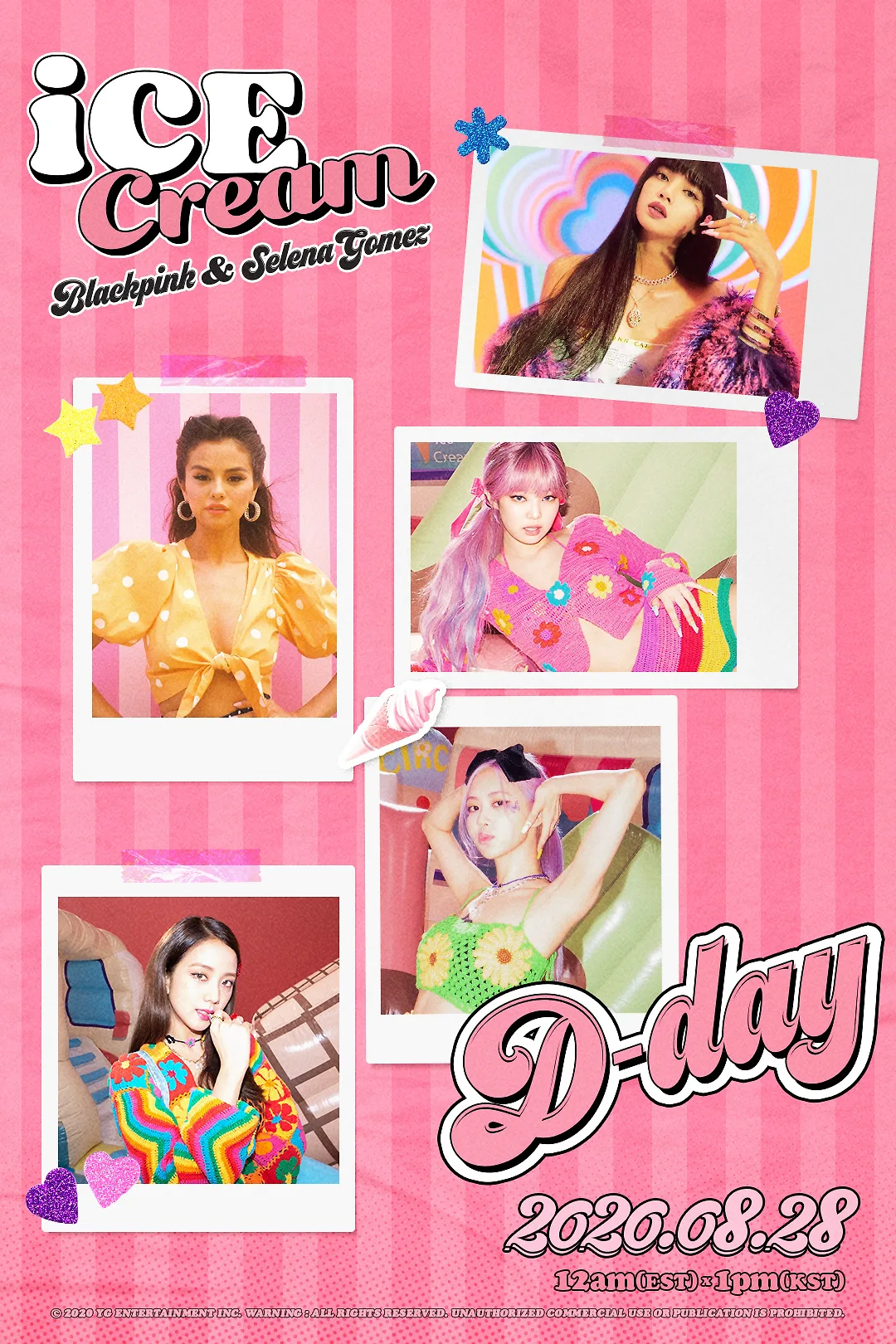 Poster MV Ice Cream của BLACKPINK và selena gomez