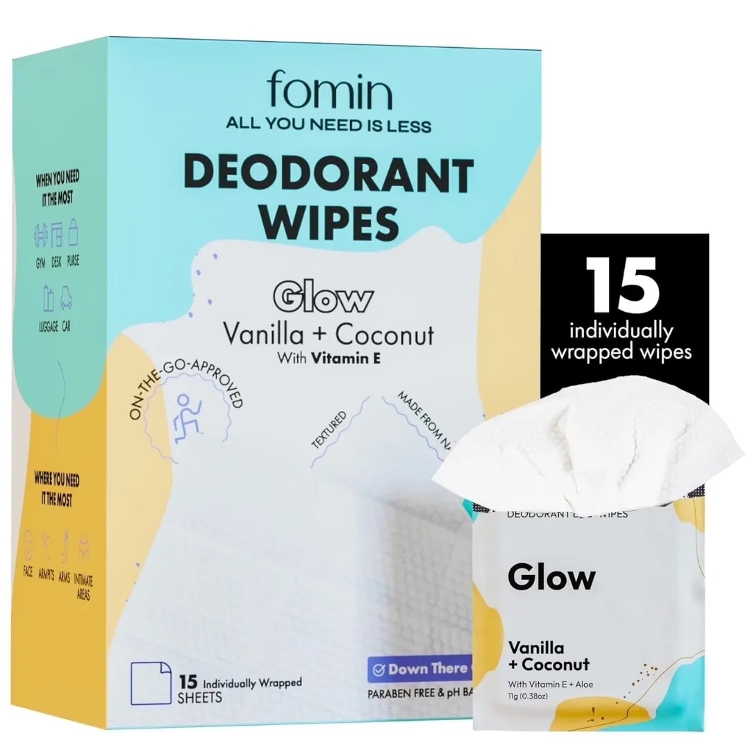 Miếng khử mùi fomin travel deodorant wipes coconut and vanilla