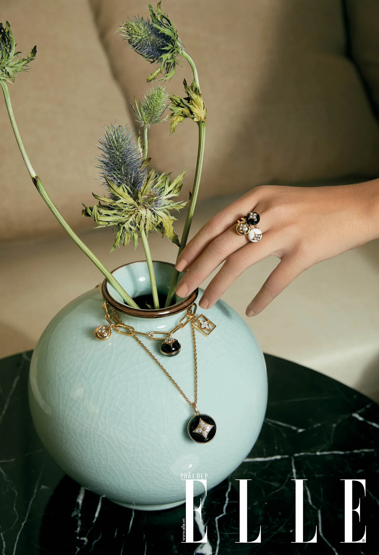 phụ kiện 5 Nhẫn, vòng đeo tay, dây chuyền trong BST B. Blossom của Louis Vuitton