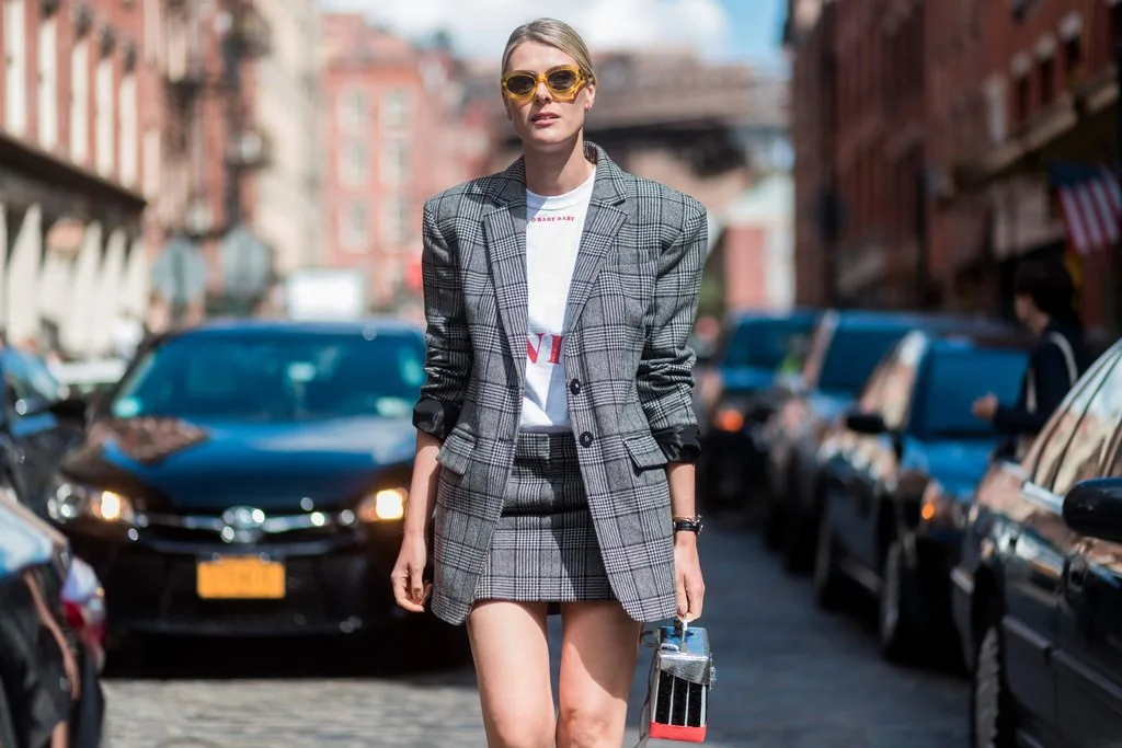 Áo khoác blazer kẻ caro 4 Áo khoác blazer kẻ caro 4