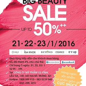 Ngày hội mỹ phẩm hàng hiệu giảm giá lên đến 50%