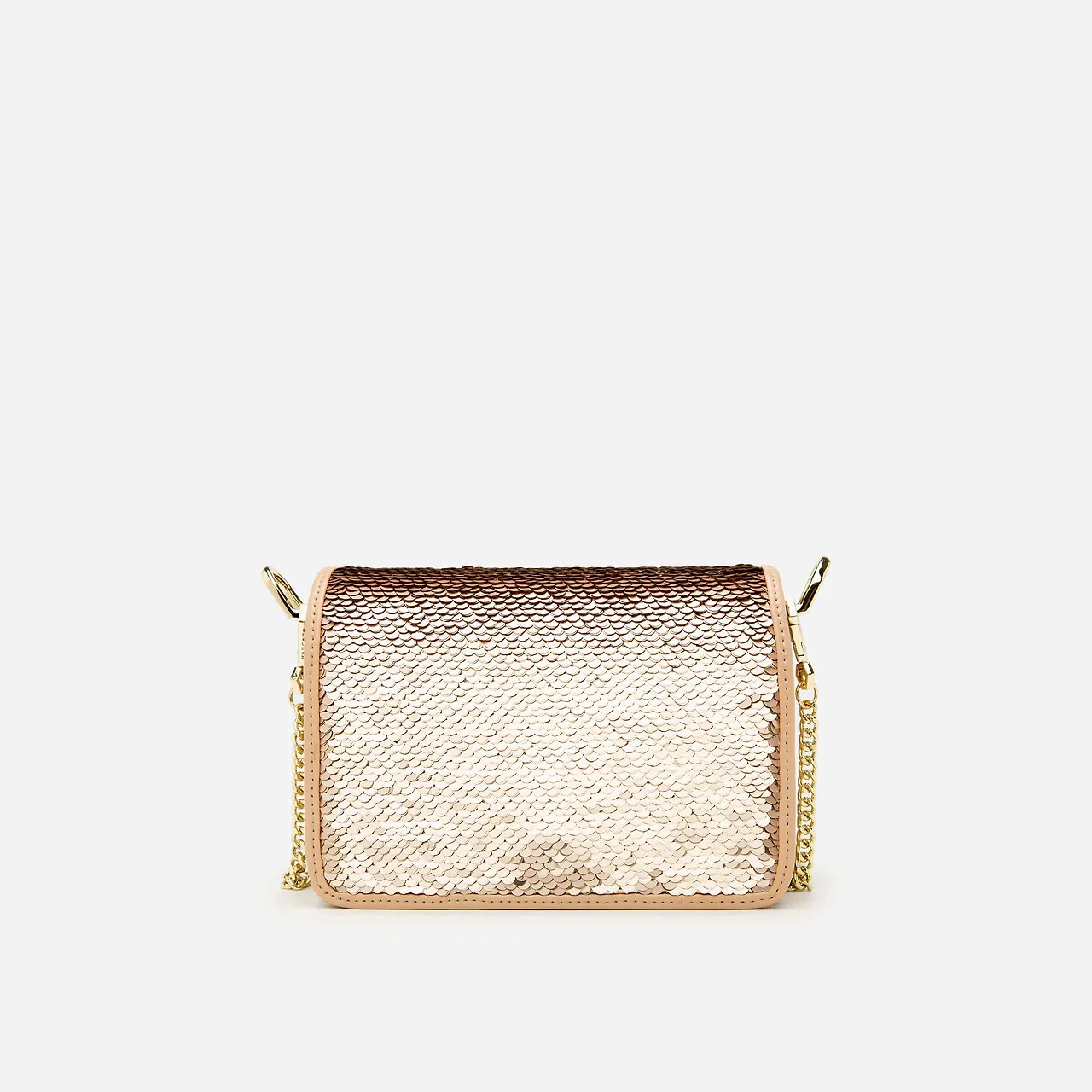 túi đeo chéo màu vàng hồng đính sequin vascara 3