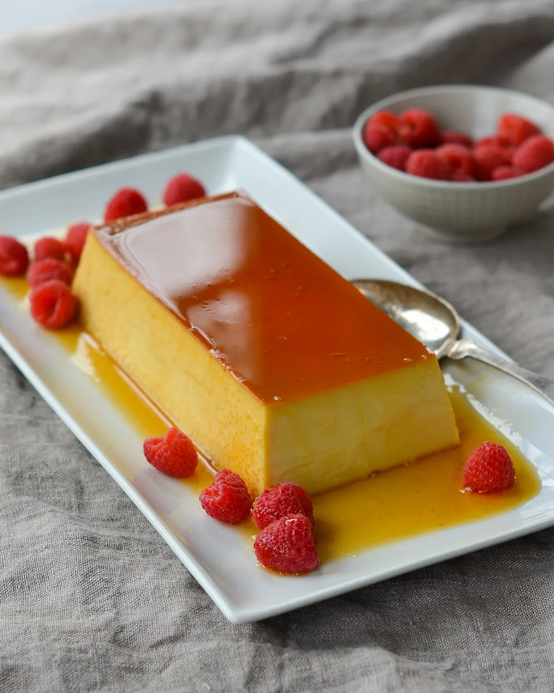flan làm bằng nồi chiên không dầu