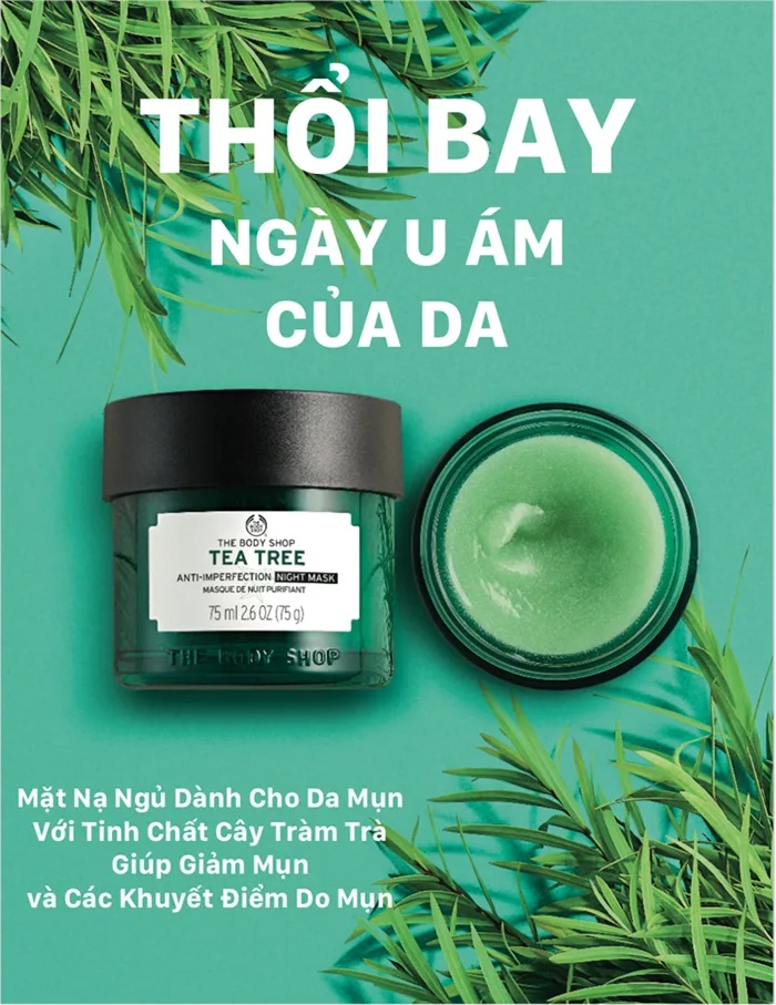 mat na ngu the body shop - elle man - Tea Tree Night Mask Poster