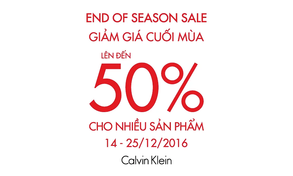 Chương trình End of season sales của CAlVIN KLEIN - 03