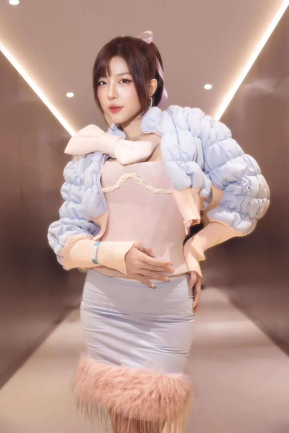 Lamoon diện bản phối xanh hồng pastel