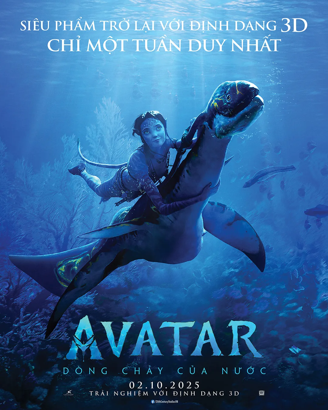 Phim Avatar: The Way of Water trở lại rạp Việt với định dạng 3D