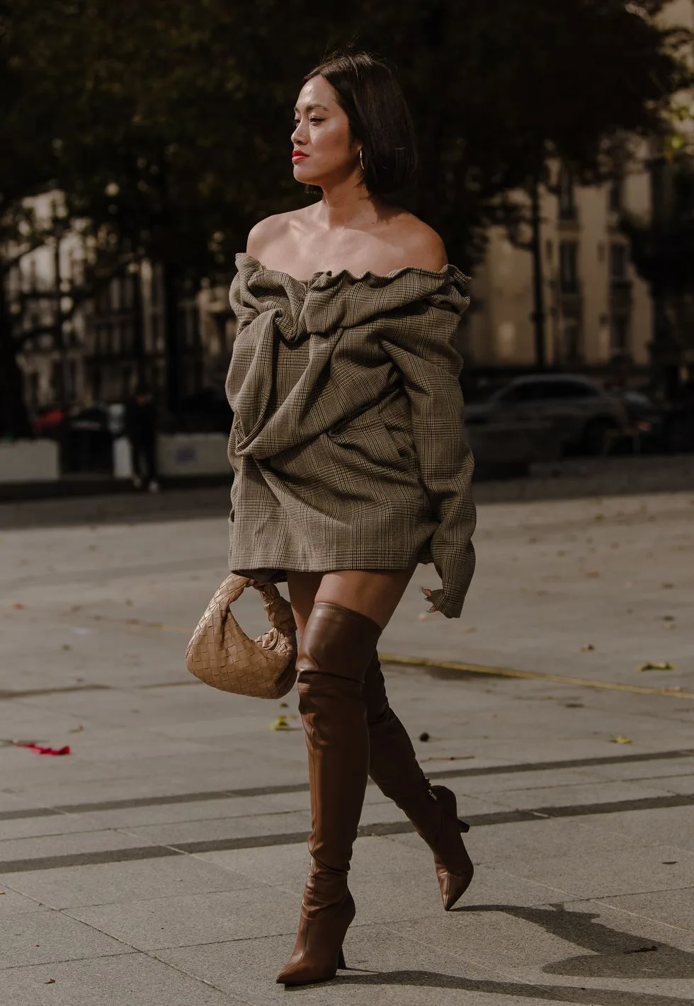 high knee boots màu nâu thời trang