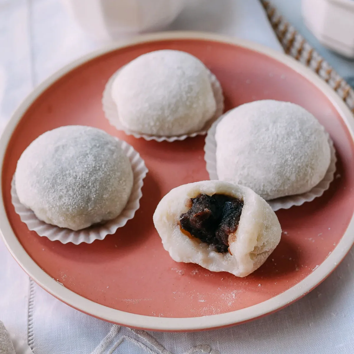 công thức làm bánh mochi nhân đậu đỏ