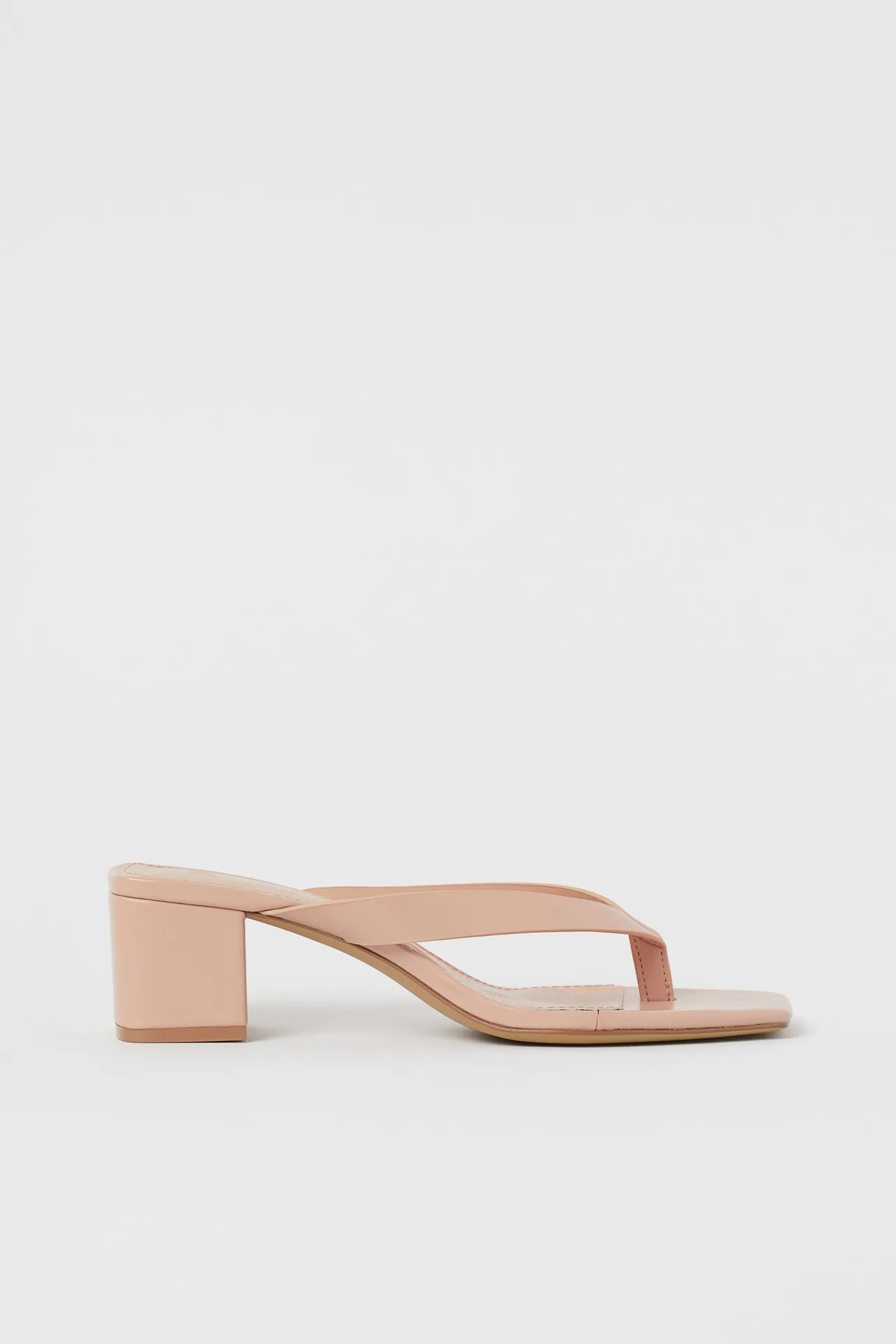 Giày mules xỏ ngón màu nude H&M