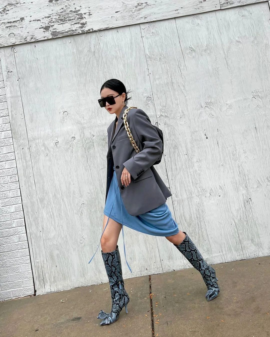 thời trang tết boots da rắn