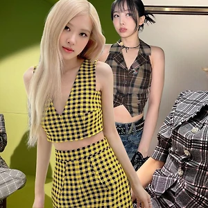Học hội sao Hàn cách phối đồ cùng họa tiết caro đón đầu thời trang mùa Thu