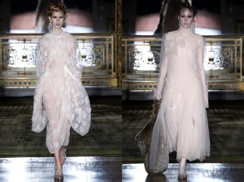 Mẫu váy thắt nhơ ngọt ngào từ Simone Rocha