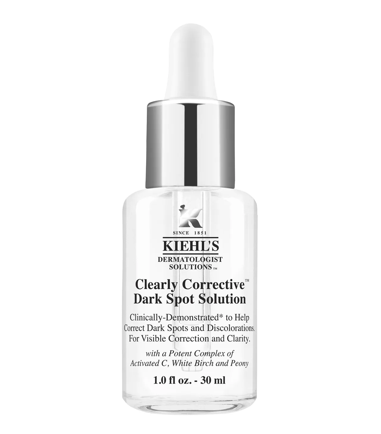 tinh chất dưỡng trắng kiehls clearly dark spot solution chai màu trắng