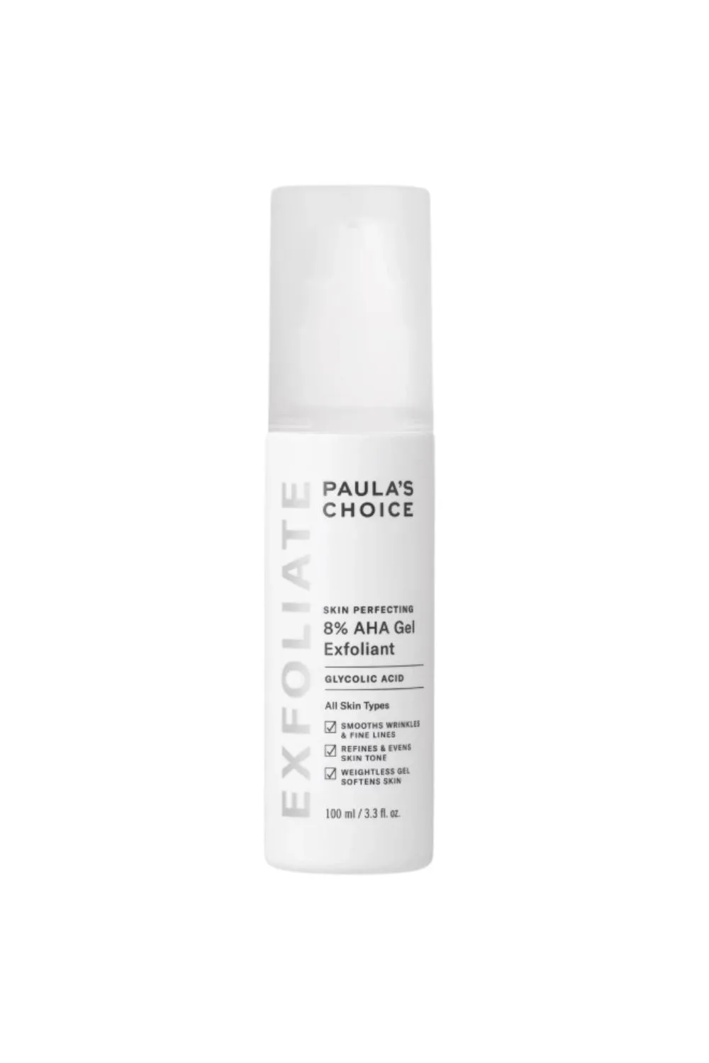 Paula's Choice Skin Perfecting 8% AHA Gel Exfoliant, da cổ