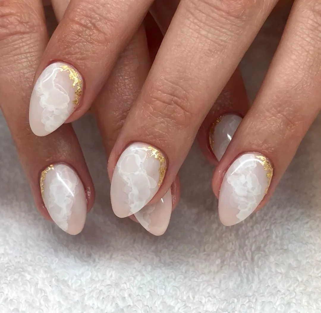 nail đẹp hiệu ứng đá cẩm thạch
