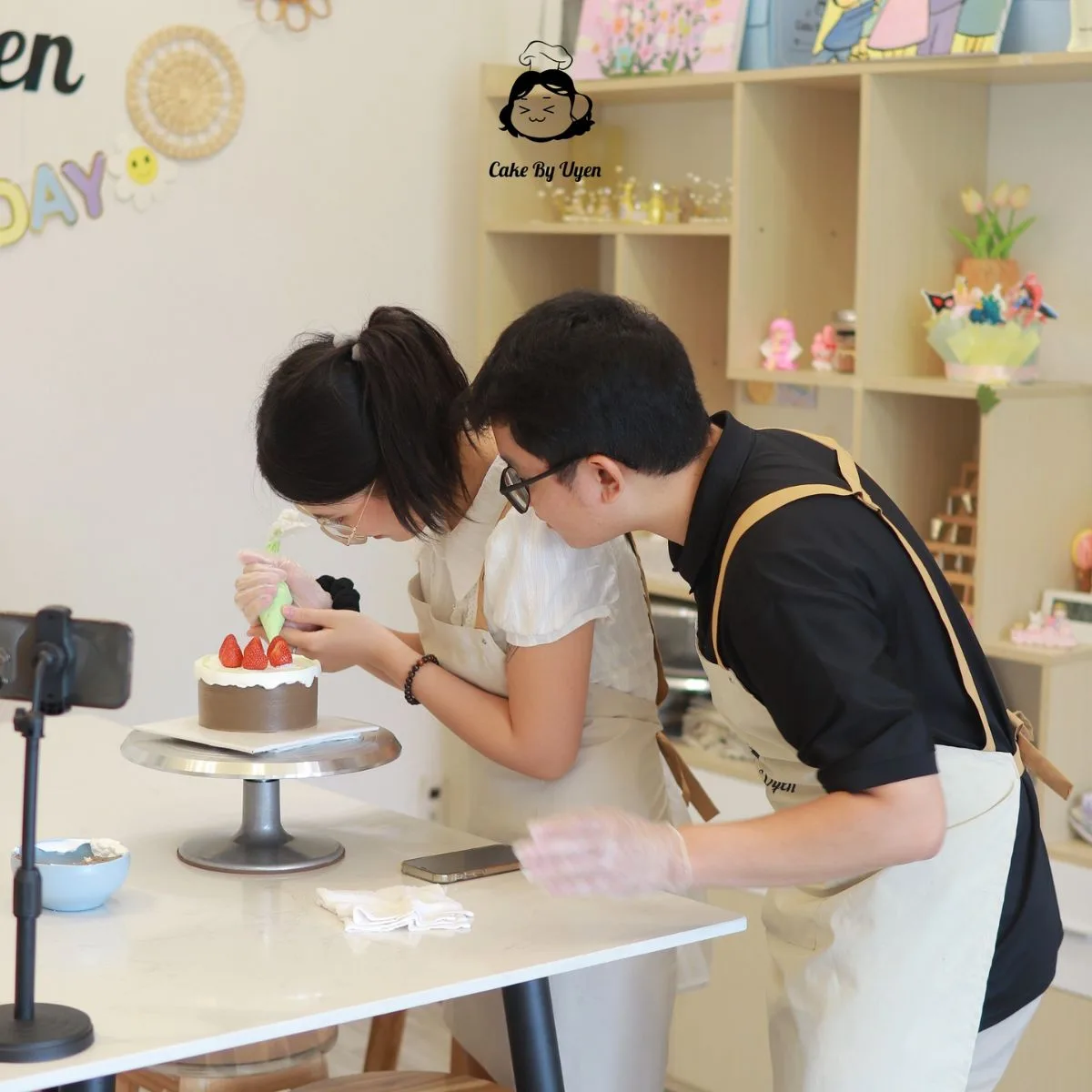 workshop bánh kem valentine