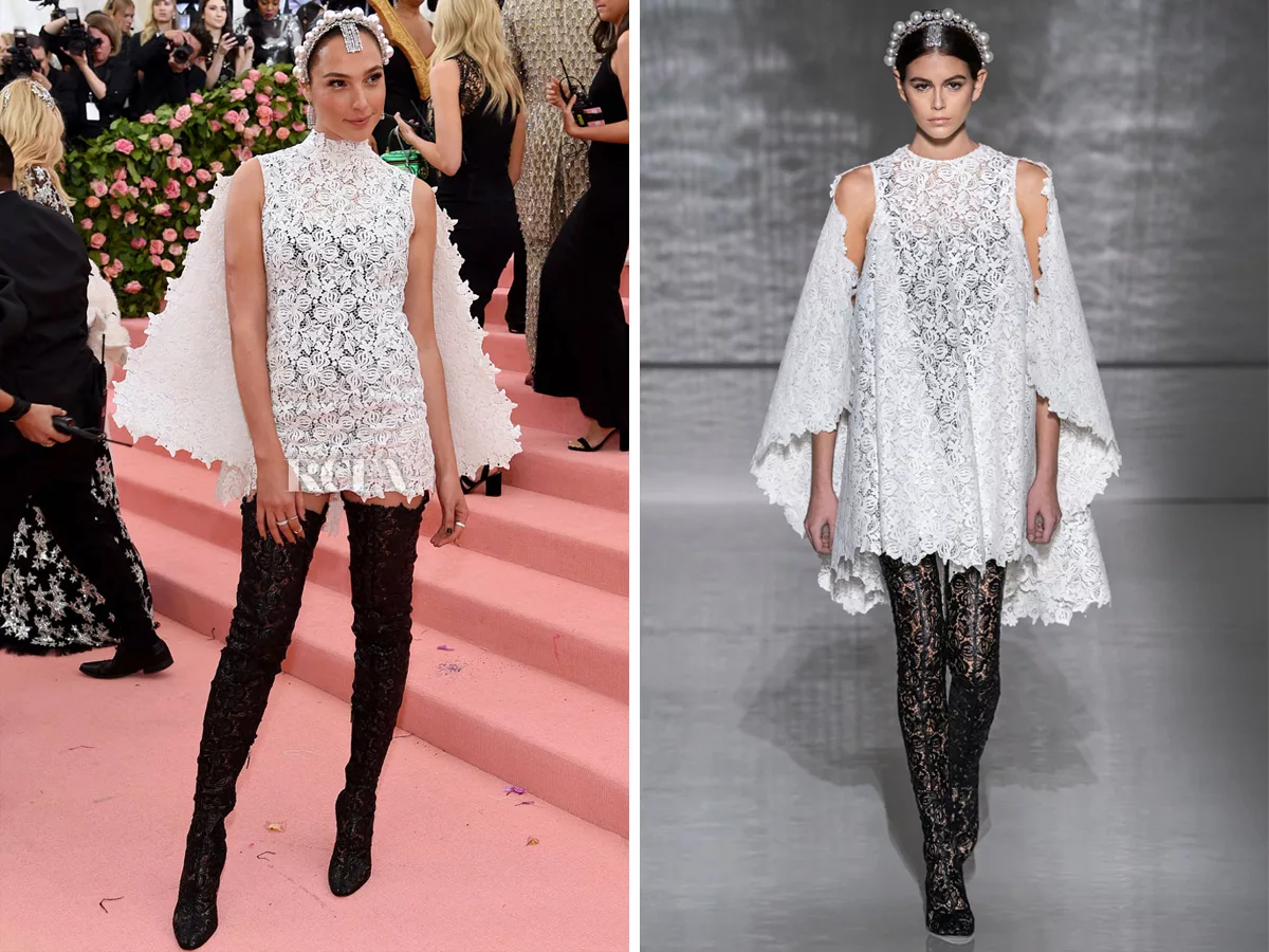 Gal Gadot diện đầm ren trắng của Givenchy ở Met Gala 2019