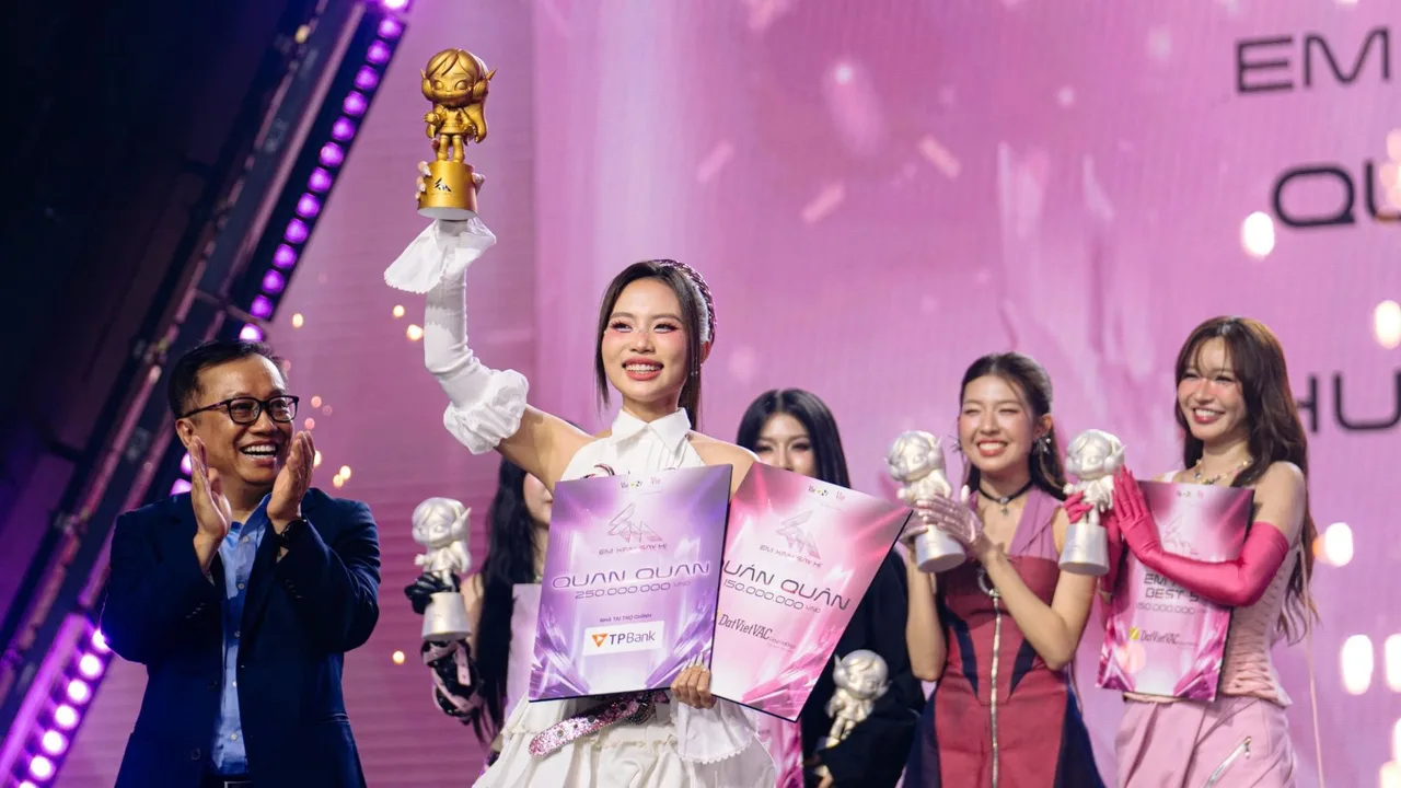 Phương Mỹ Chi chiến thắng thuyết phục tại Em XInh Say Hi. (Ảnh: VieON)