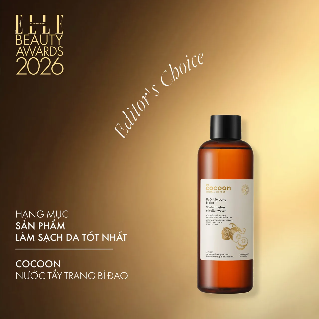 Nước tẩy trang bí đao Cocoon