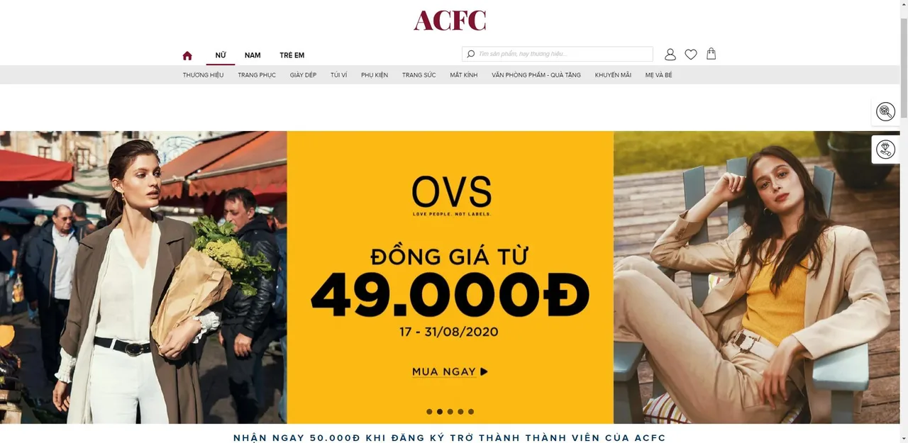 ACFC giới thiệu trang thương mại điện tử mới