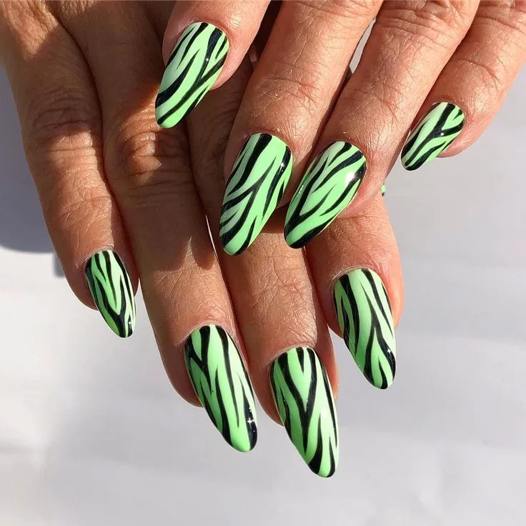 nail họa tiết ngựa vằn