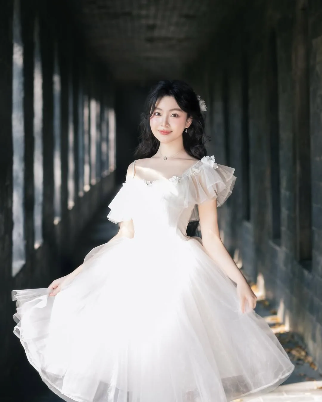đầm prom dáng xoè
