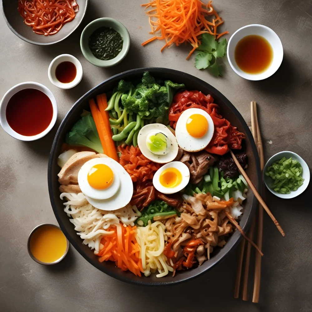 Món cơm trộn Bibimbap Hàn Quốc.