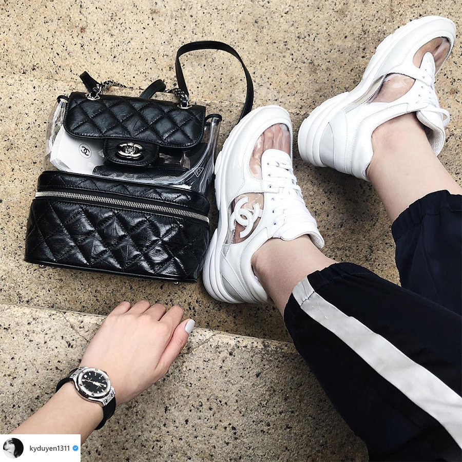 elle việt nam giày sneakers trắng kỳ duyên