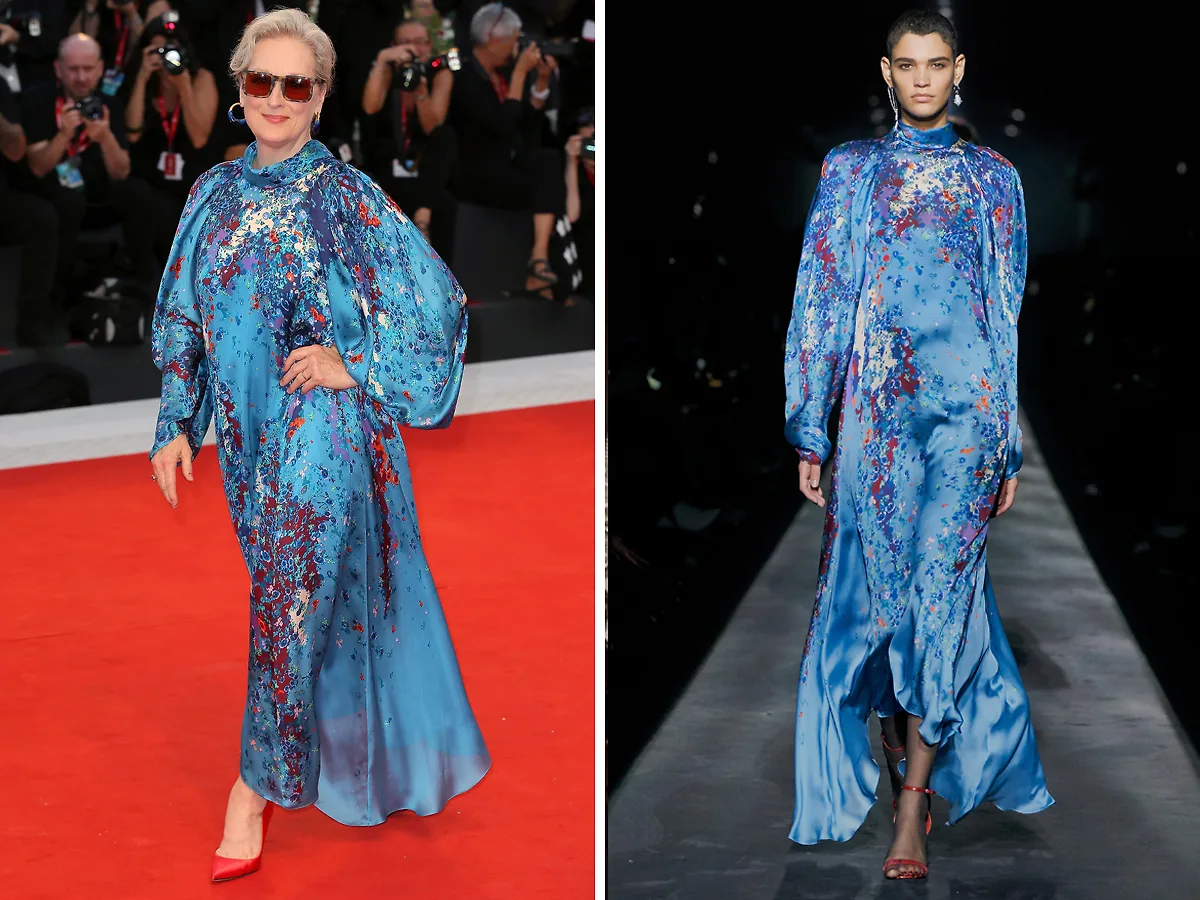 Meryl Streep diện đầm voan hoa Givenchy tại LHP Venice 2019