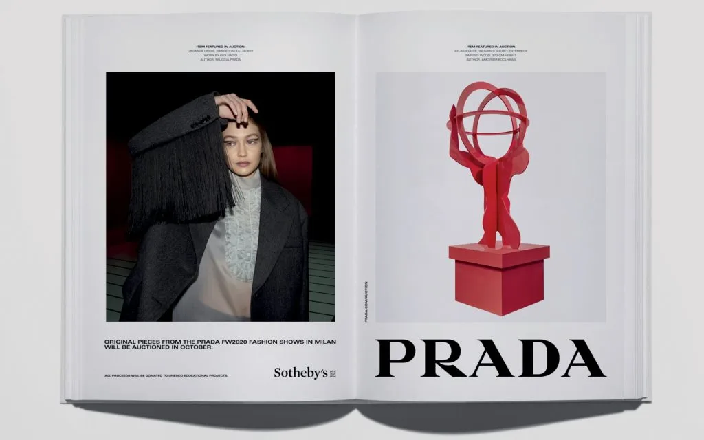 thời trang bst 2020 của Prada trên website Sothebys thời trang bst 2020 của Prada trên website Sothebys