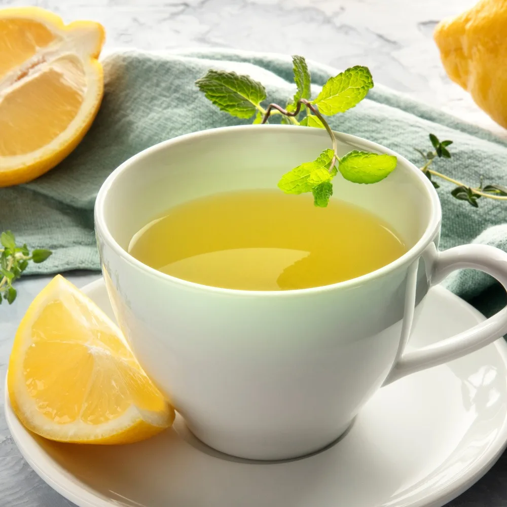 detox chanh và trà xanh