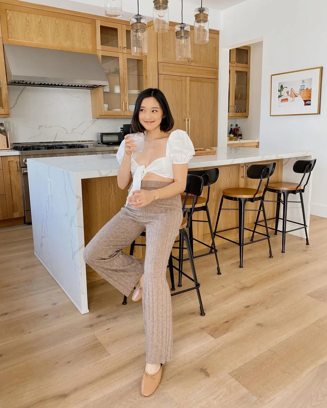 áo croptop công sở cho mẹ bầu
